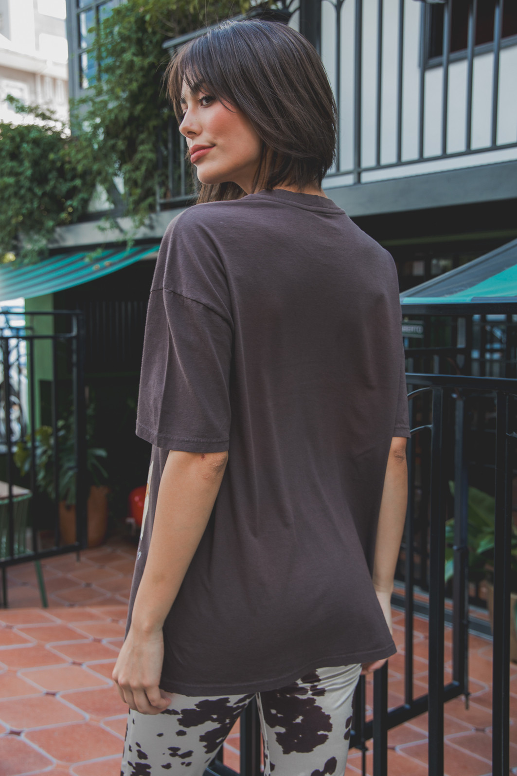 CAMISETA T-SHIRT VINTAGE MARROM MOOD