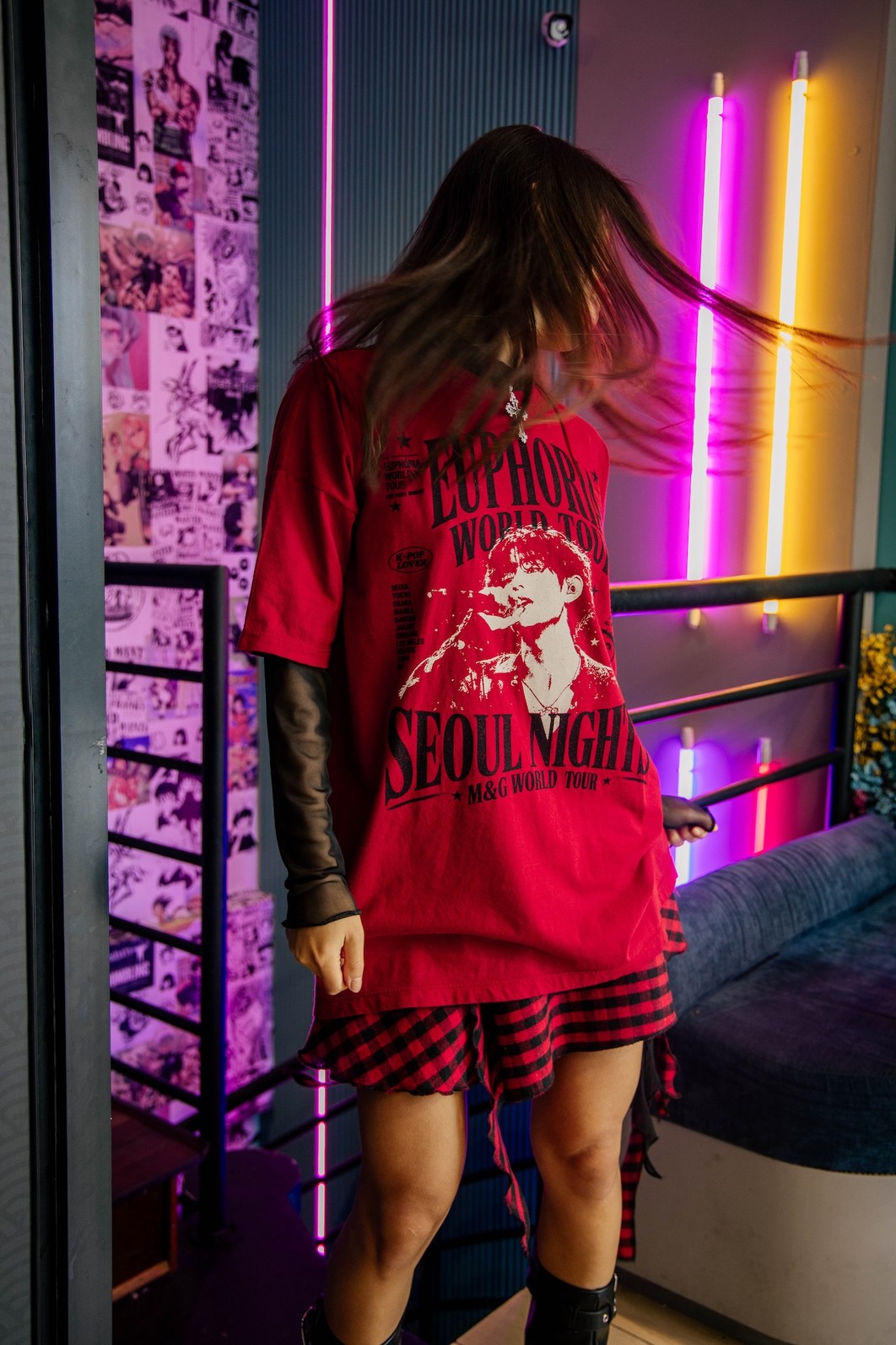 CAMISETA T-SHIRT OVERSIZED VERMELHA EUPHORIA