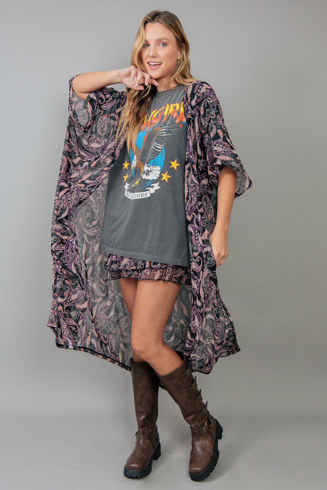 KIMONO LONGO DE TULE ESTAMPADO GYPSY KIMONO LONGO DE TULE ESTAMPADO GYPSY