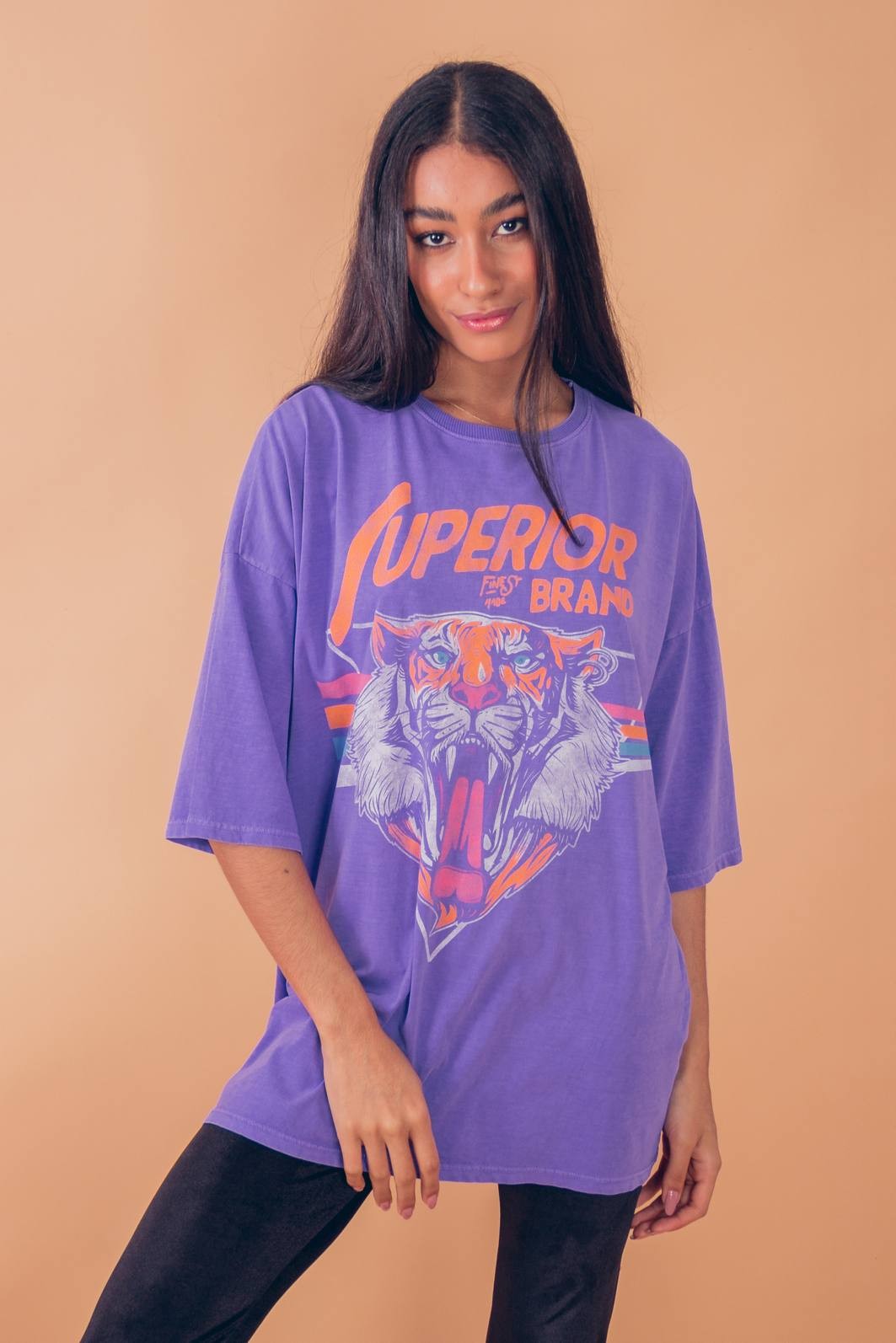 T-SHIRT OVERSIZED ROXO SUPERIOR Marina&Gabriella - Roupas Femininas ...
