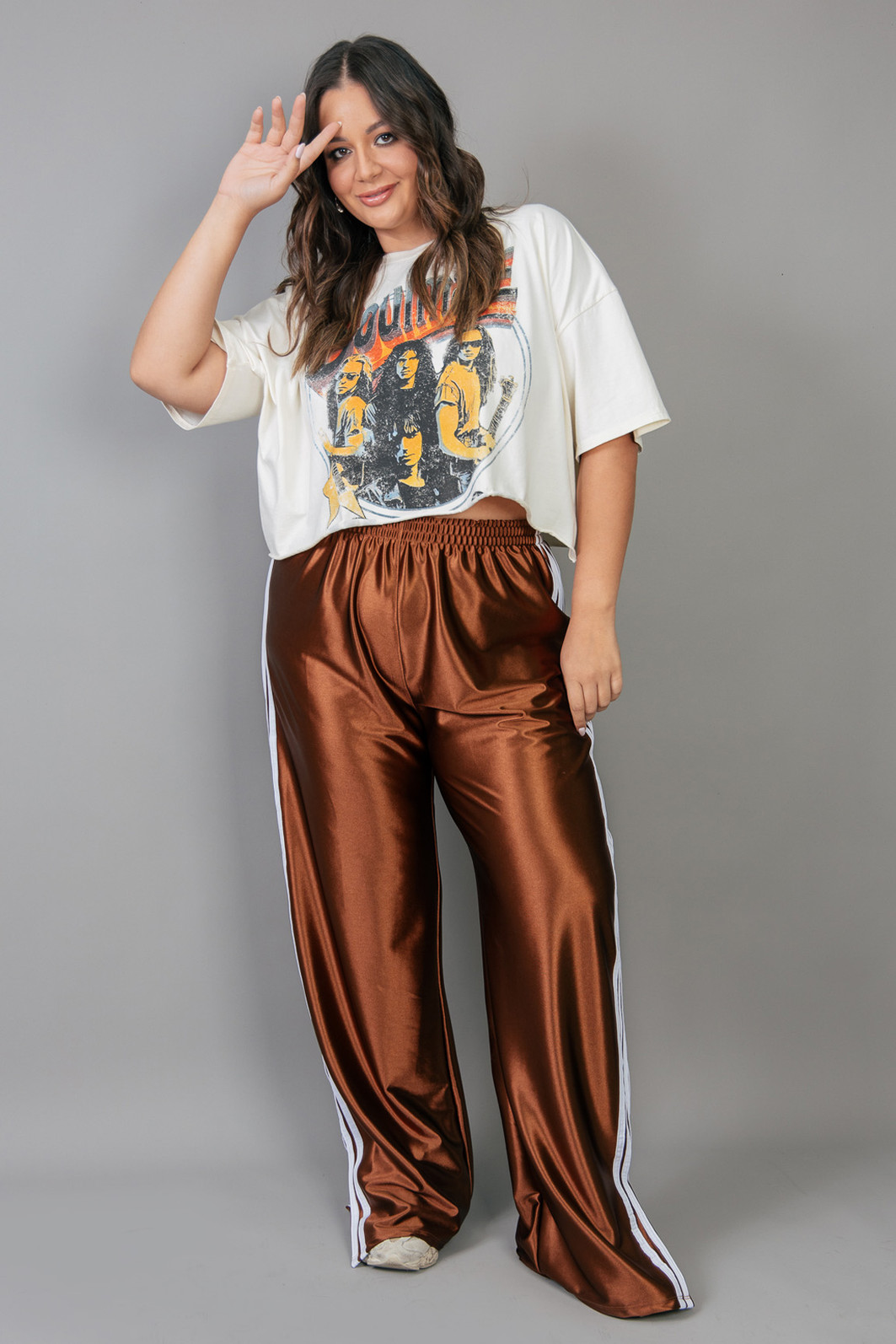 CALÇA SPORT MARROM COM LISTRAS CALÇA SPORT MARROM COM LISTRAS