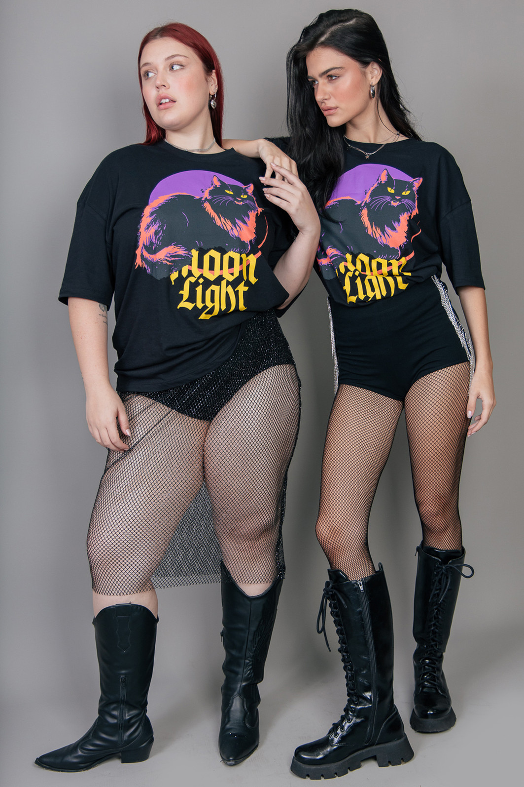 CAMISETA T-SHIRT VINTAGE PRETA MOON LIGHT