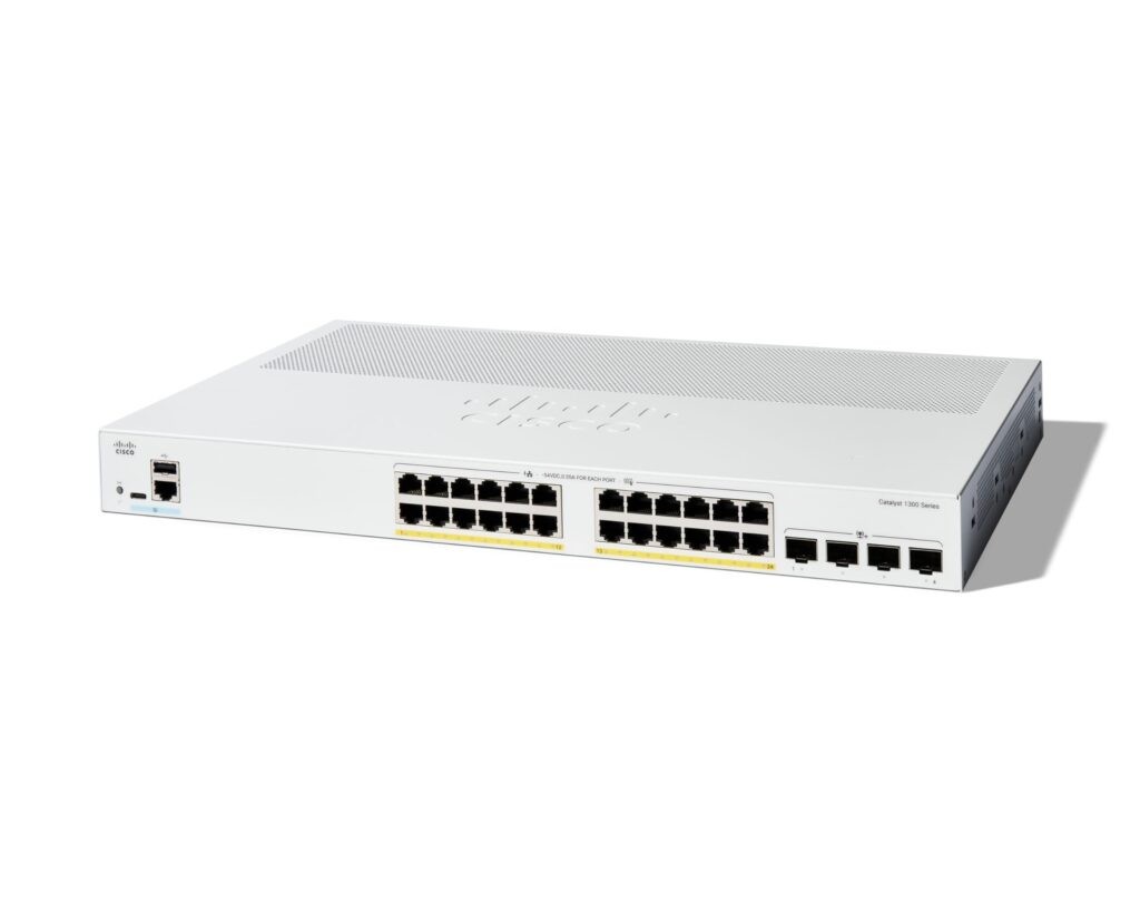 SWITCH - CATALYST 1300 24-PORT GE, POE, 4X10G SFP+ - C1300-24P-4X