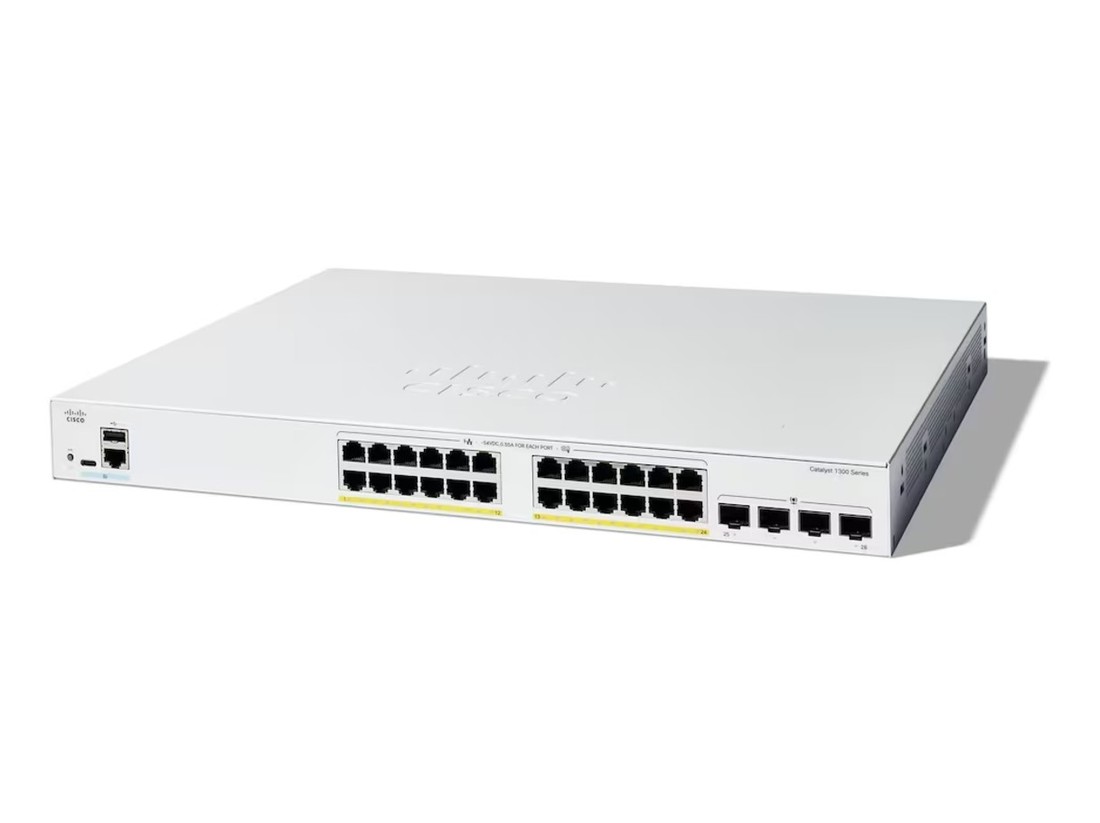 SWITCH - CATALYST 1300 24-PORT GE, FULL POE, 4X1G SFP - C1300-24FP-4G