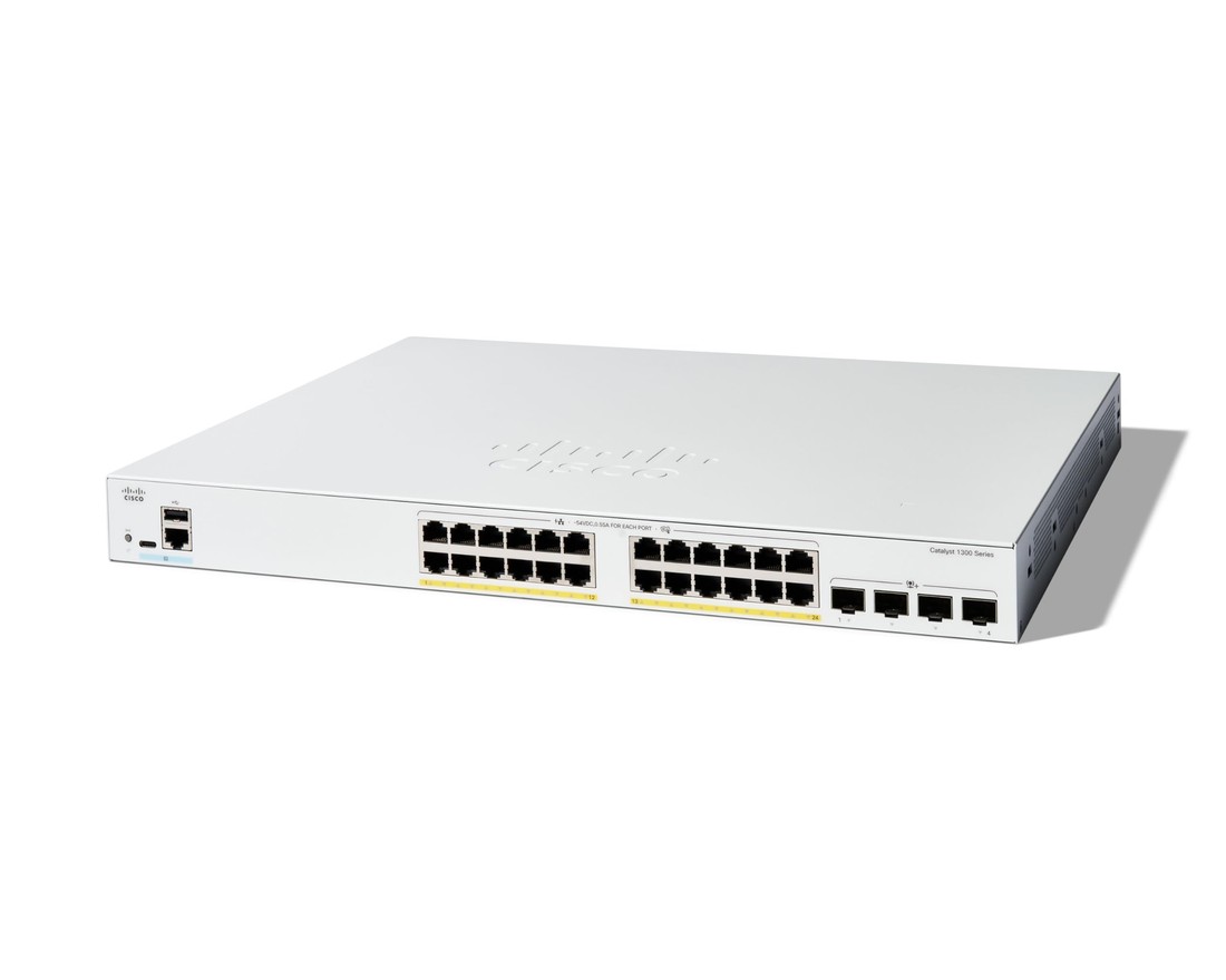 SWITCH - CATALYST 1300 24-PORT GE, FULL POE, 4X10G SFP+ - C1300-24FP-4X