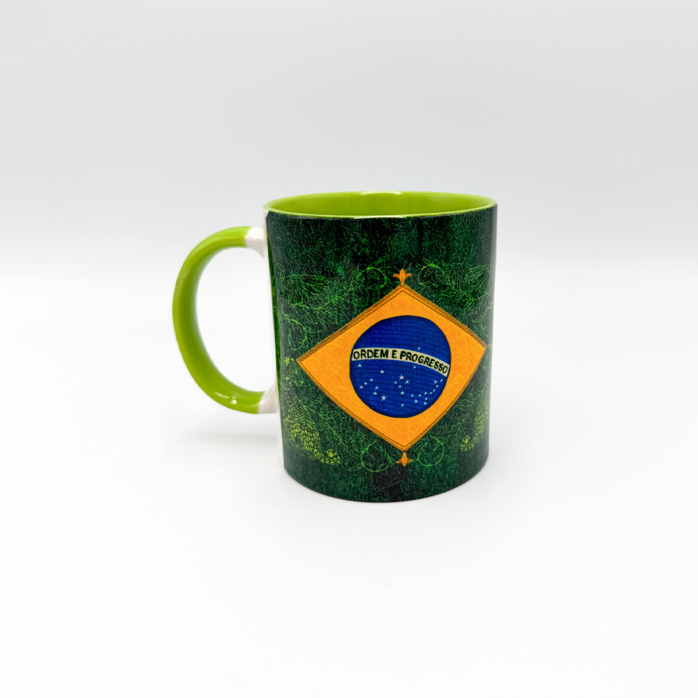 Caneca Feminina Bandeira Brasil Bordado Verde Caneca Feminina Bandeira Brasil Bordado Verde