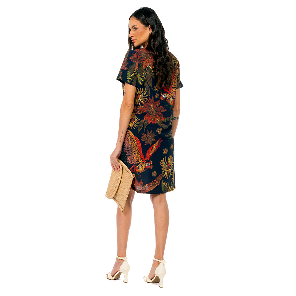 Vestido Atena Arara Flor Bordado Off Vestido Atena Arara Flor Bordado Off