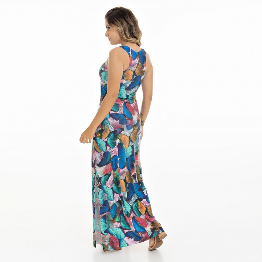 Vestido Hortência Borboletas Cintilantes Vestido Hortência Borboletas Cintilantes