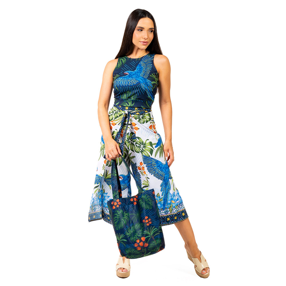 Bolsa Rosinha Arara Bordado Bolsa Rosinha Arara Bordado