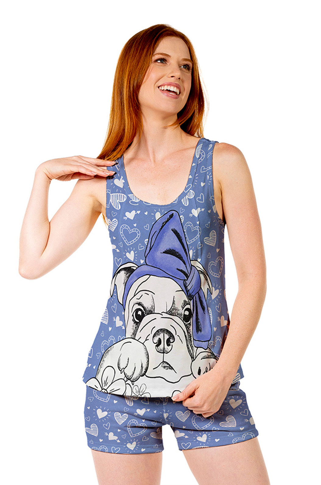 Pijama Feminino Adulto Estampado Cute Dog Pijama Feminino Adulto Estampado Cute Dog