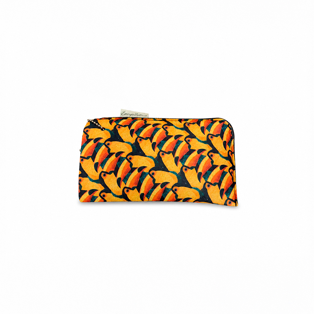 Porta Celular Estampado Tucanos Tela Bordada