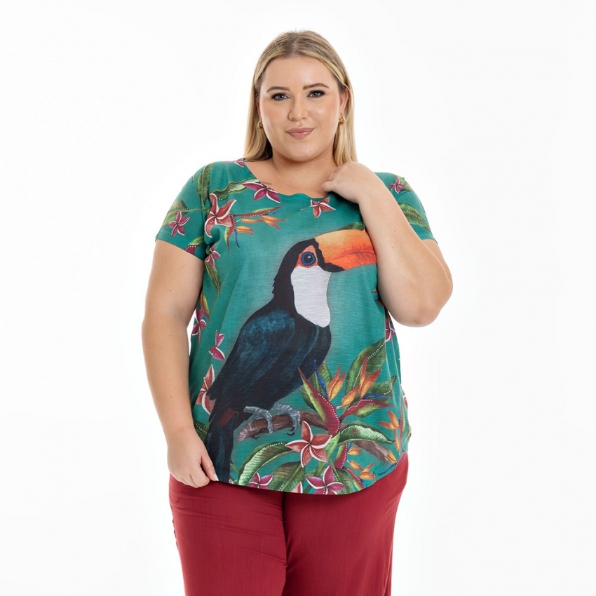 Blusa Jasmim Tucano Flores Blusa Jasmim Tucano Flores