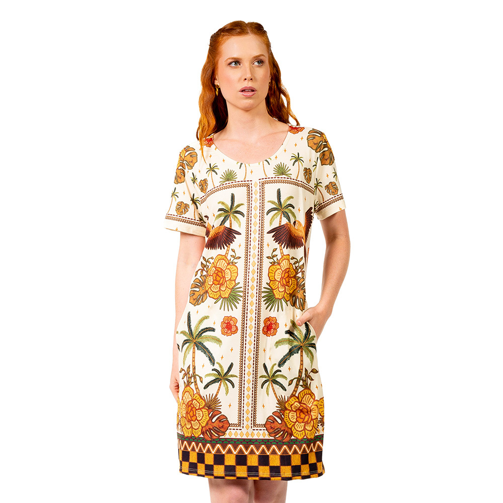 Vestido Floresta Tucano Barra Noite Vestido Floresta Tucano Barra Noite