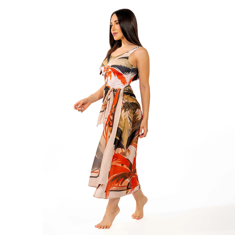 Canga Retangular Coqueiros Aquarela Canga Retangular Coqueiros Aquarela