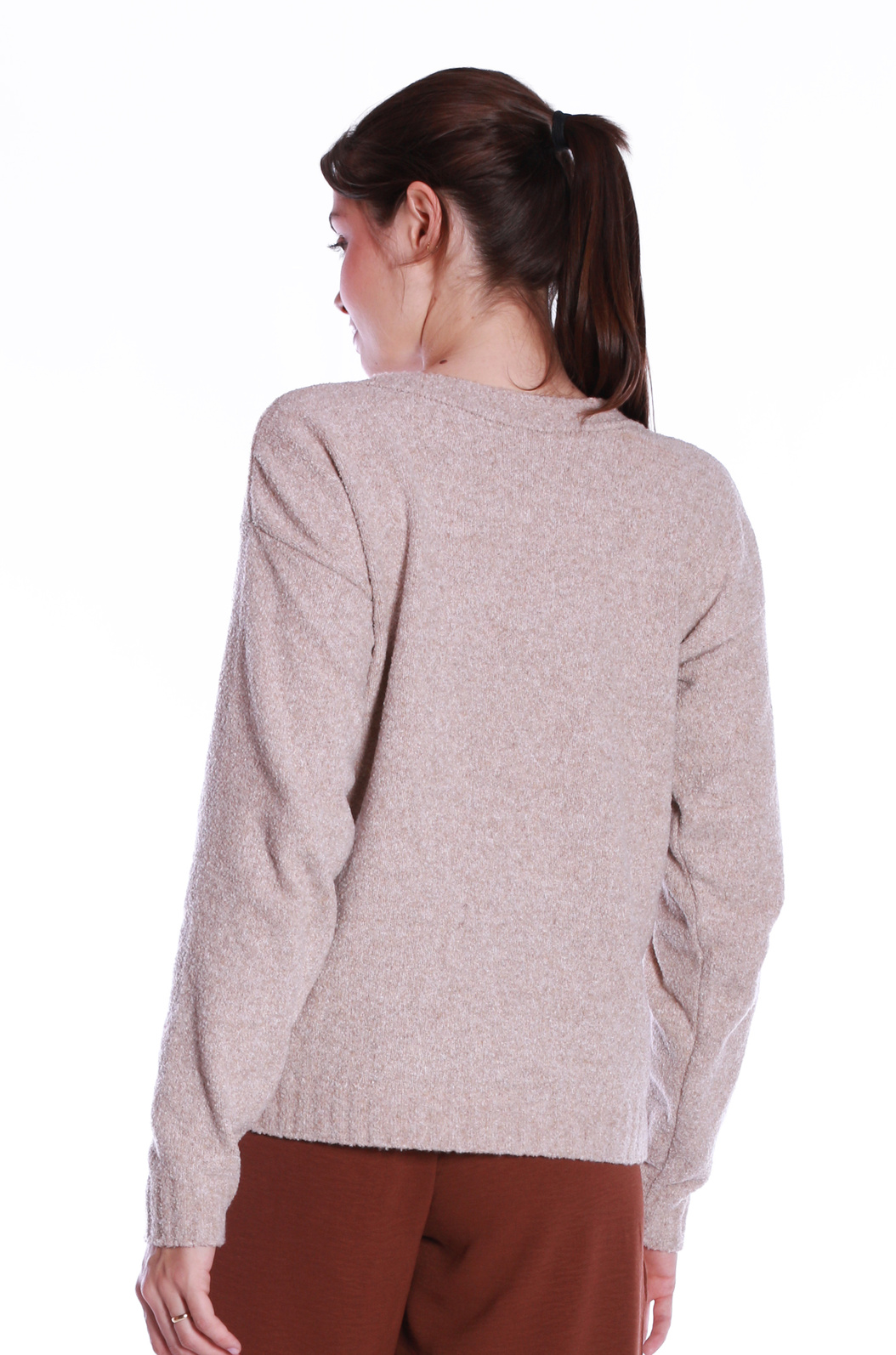 Blusão Tricô Jacquard Bege Arara Blusão Tricô Jacquard Bege Arara