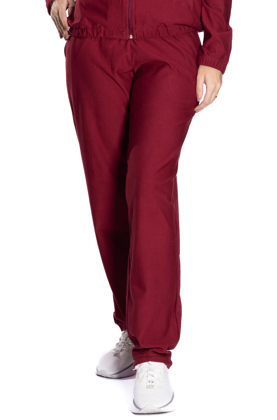 Calça Feminina Moletinho Semi Ampla Bordo Calça Feminina Moletinho Semi Ampla Bordo