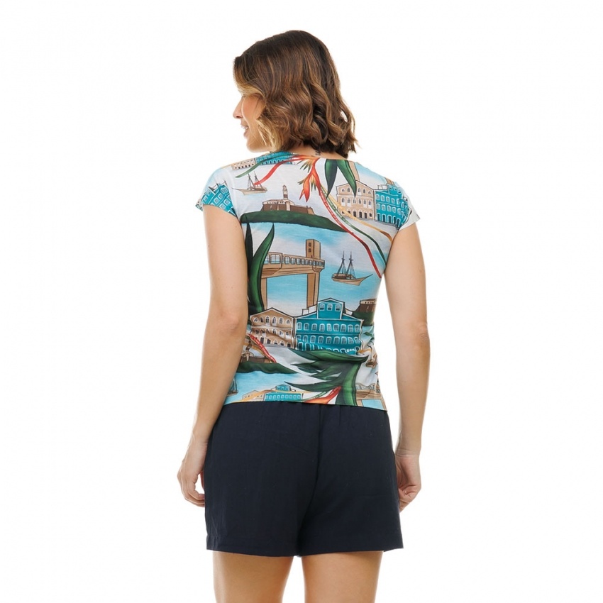 Baby Look Florata Paisagem Salvador Baby Look Florata Paisagem Salvador