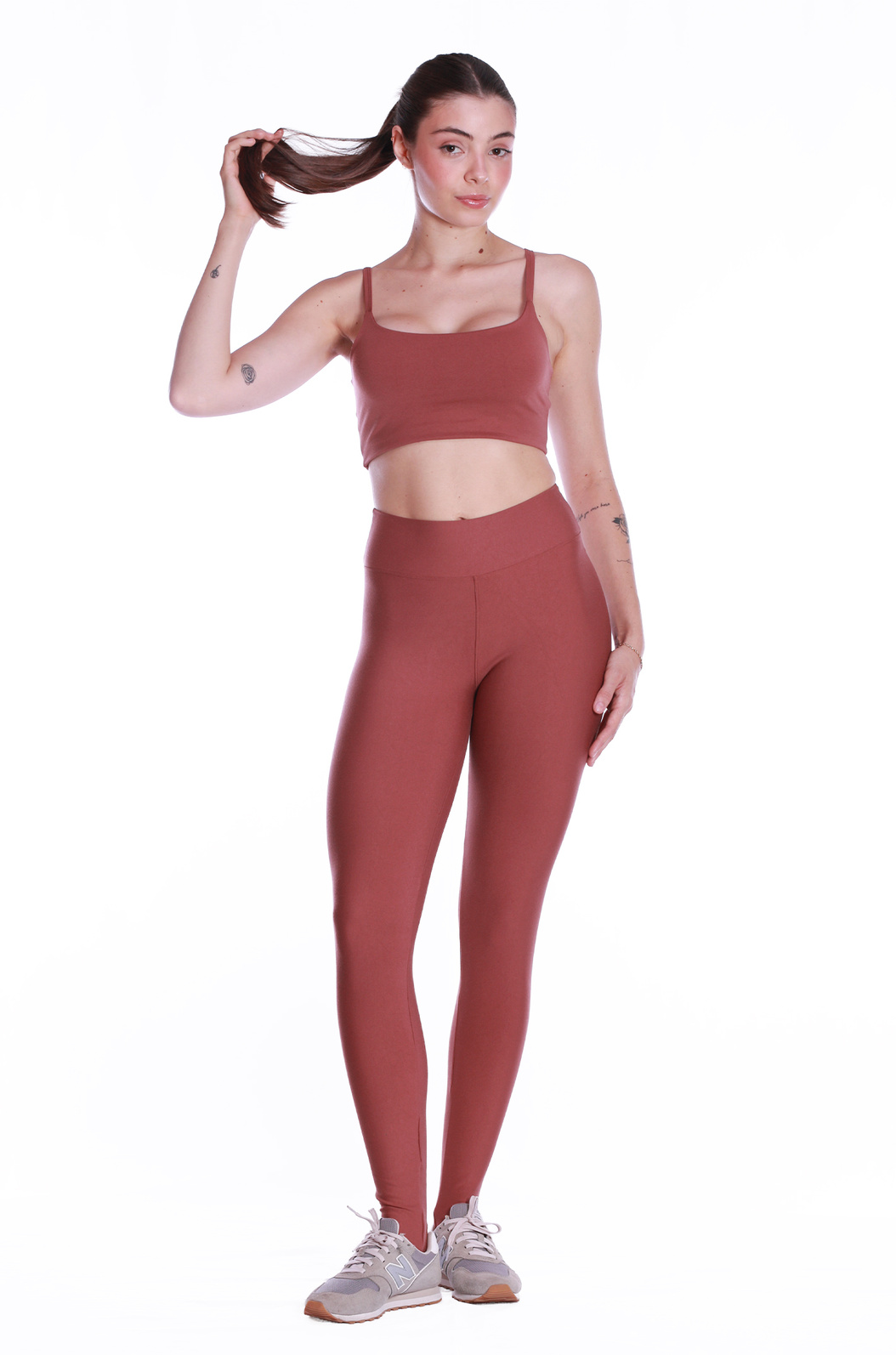 Calça Feminina Legging Pezinho Balm Marrom Calça Feminina Legging Pezinho Balm Marrom