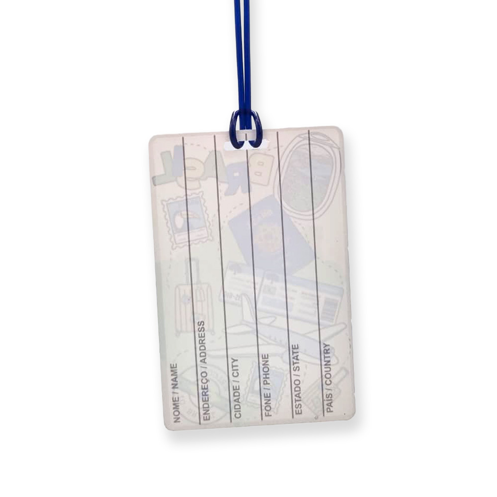 Tag de Mala Acrílico Viagens Ícones Brasil