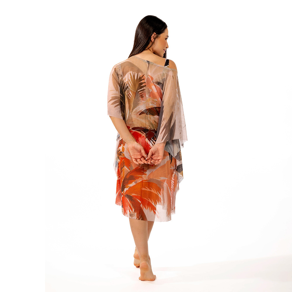 Kaftan Tule Mare Coqueiros Aquarelas Kaftan Tule Mare Coqueiros Aquarelas