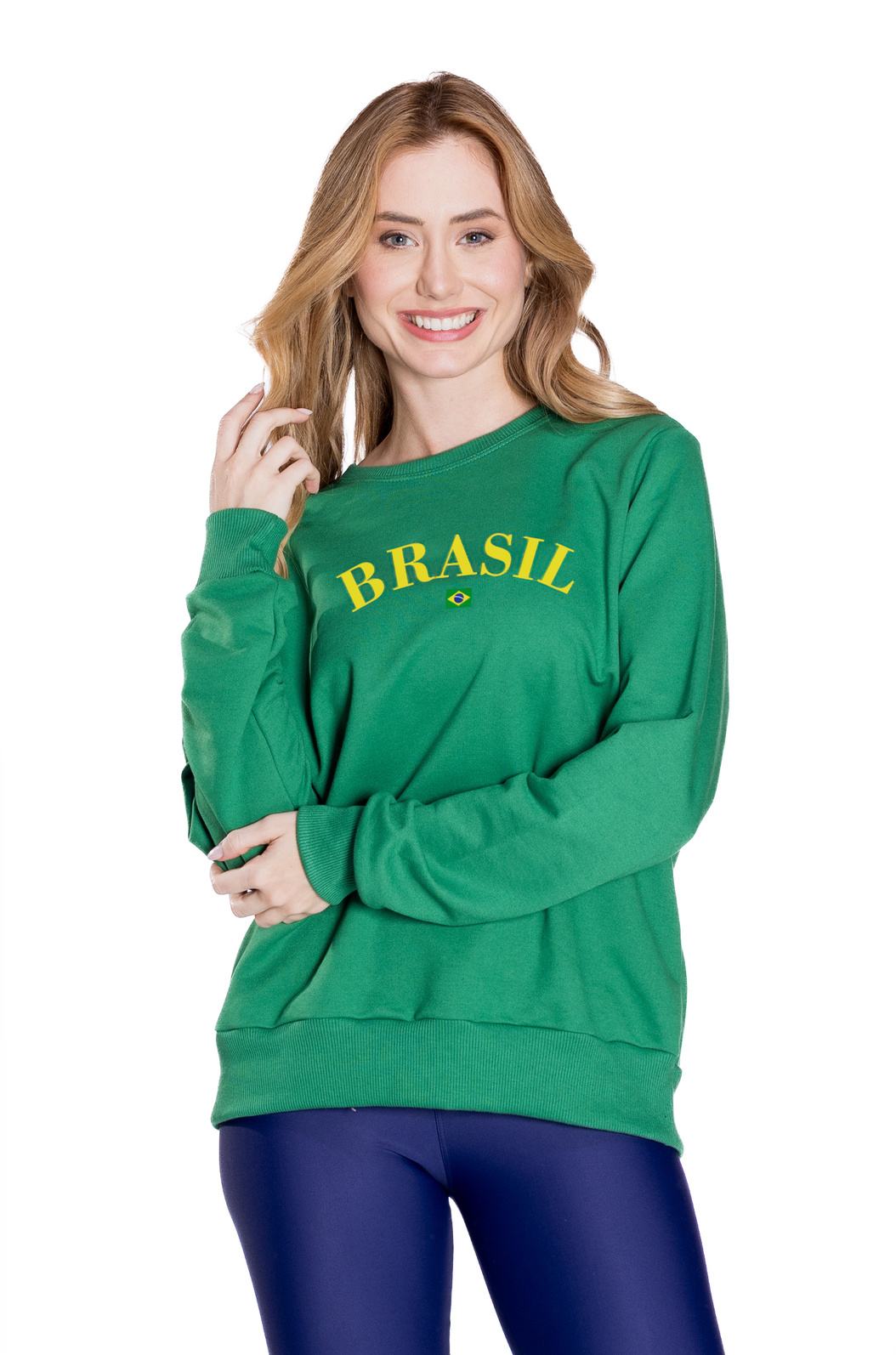 Moletom Básico Adulto Verde Bandeira Estampado Moletom Básico Adulto Verde Bandeira Estampado