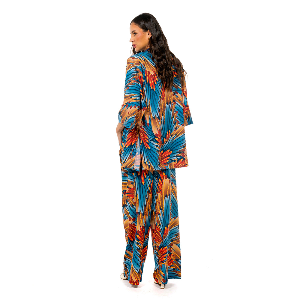 Kimono Raízes Araras Paraiso Floral