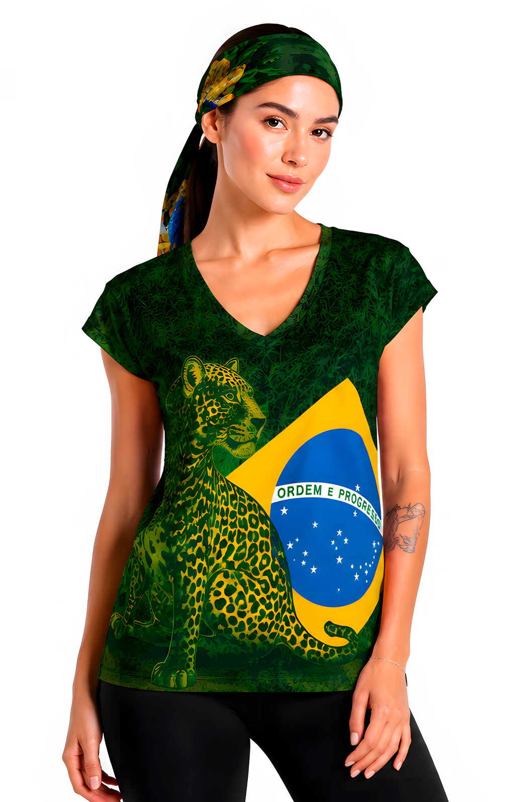 Faixa Longa Estampado Bandeira do Brasil Araras Tucano Faixa Longa Estampado Bandeira do Brasil Araras Tucano