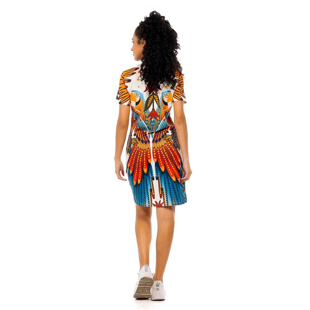 Vestido Floresta  Araras Paraiso Floral