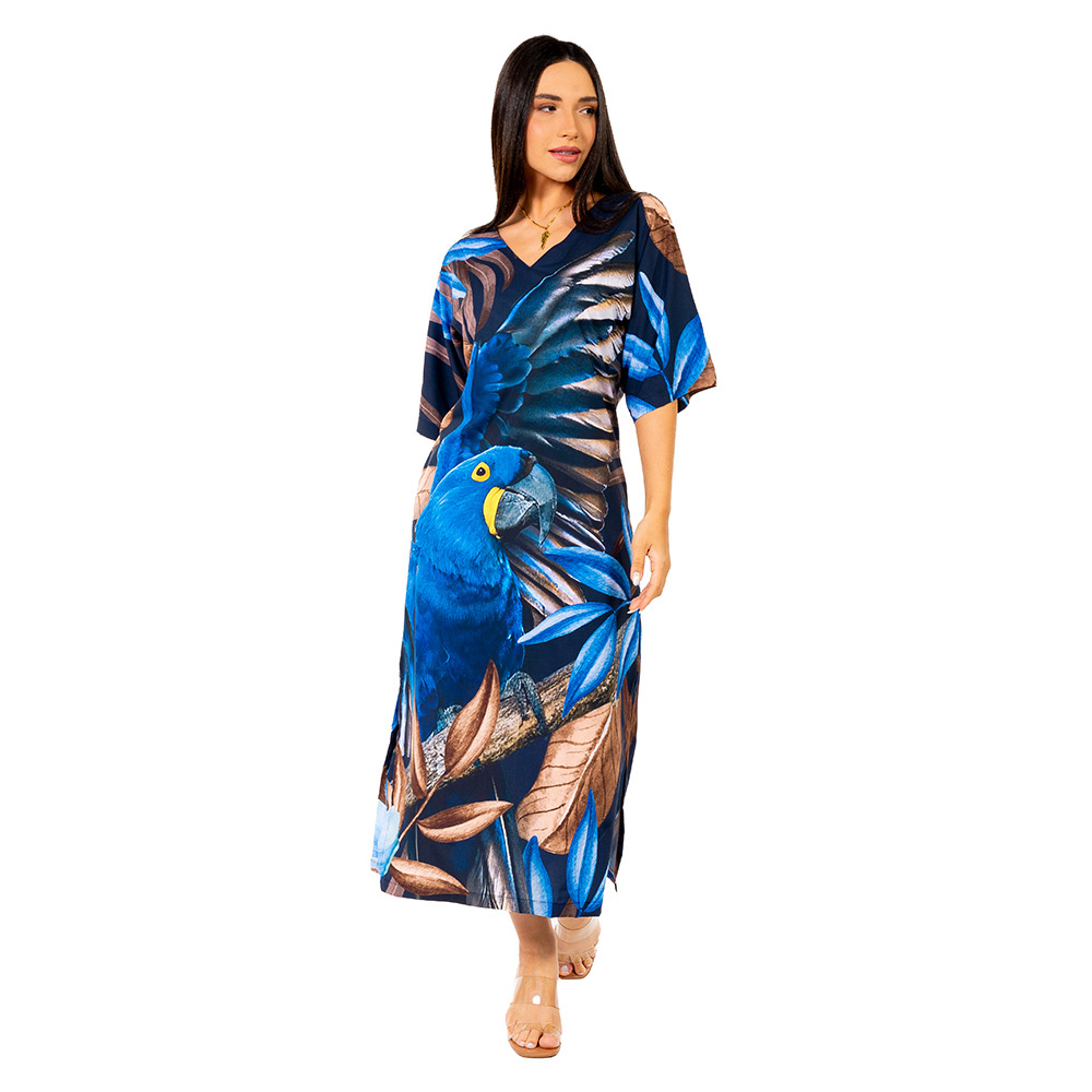 Kaftan Atena Arara Bordado Barra Kaftan Atena Arara Bordado Barra