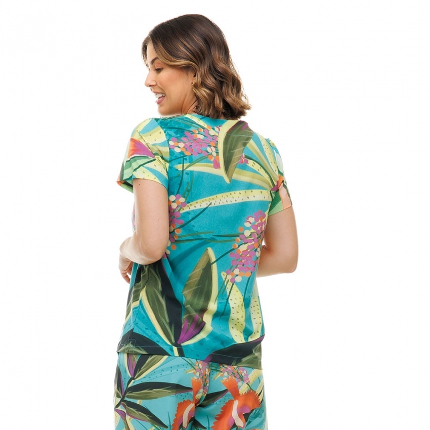 Blusa Atena Tucano Color Turquesa