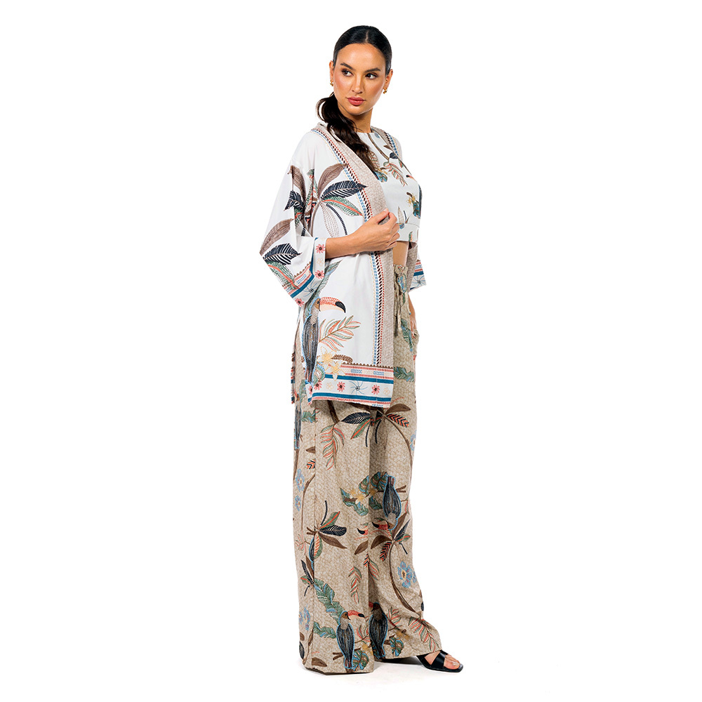 Kimono Raízes Tucaninhos Bordados