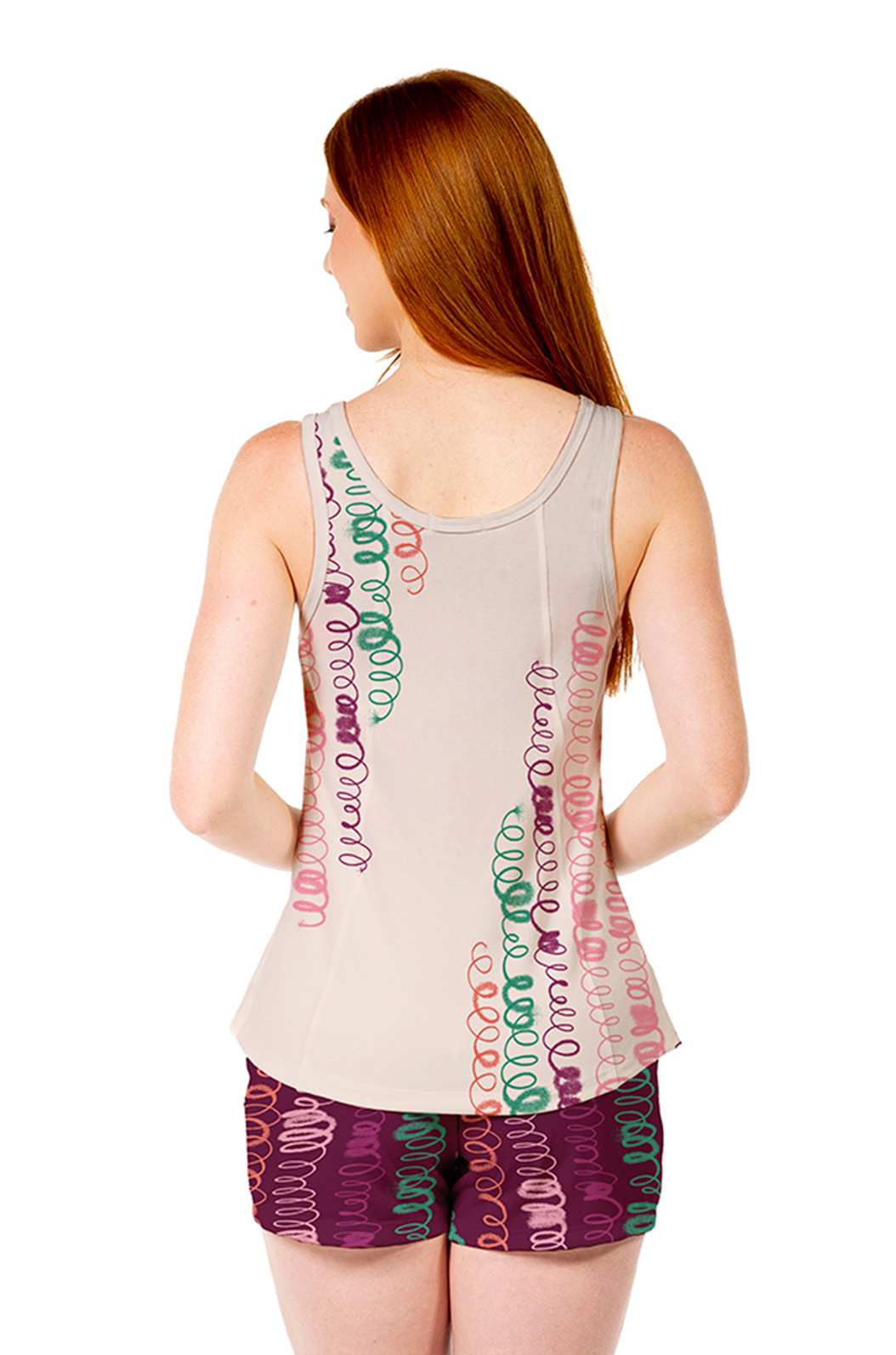 Pijama Feminino Adulto Estampado Ararinha Rabiscos Pijama Feminino Adulto Estampado Ararinha Rabiscos