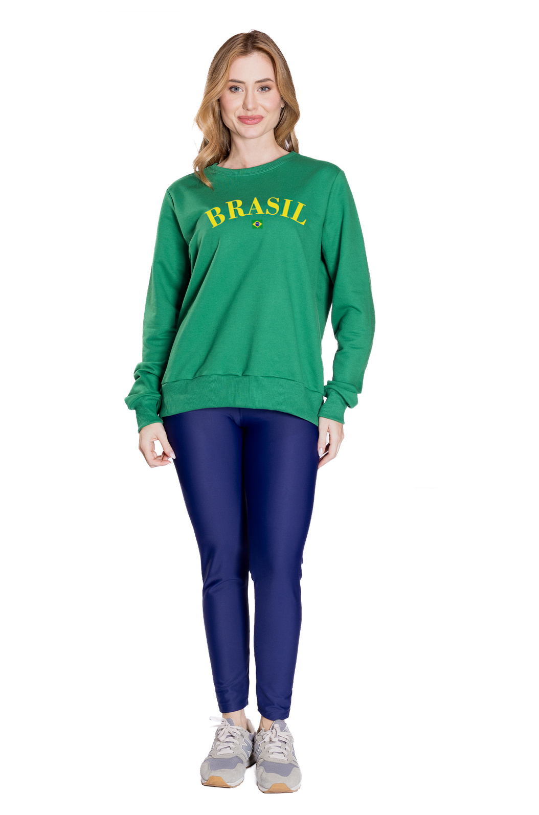 Moletom Básico Adulto Verde Bandeira Estampado Moletom Básico Adulto Verde Bandeira Estampado