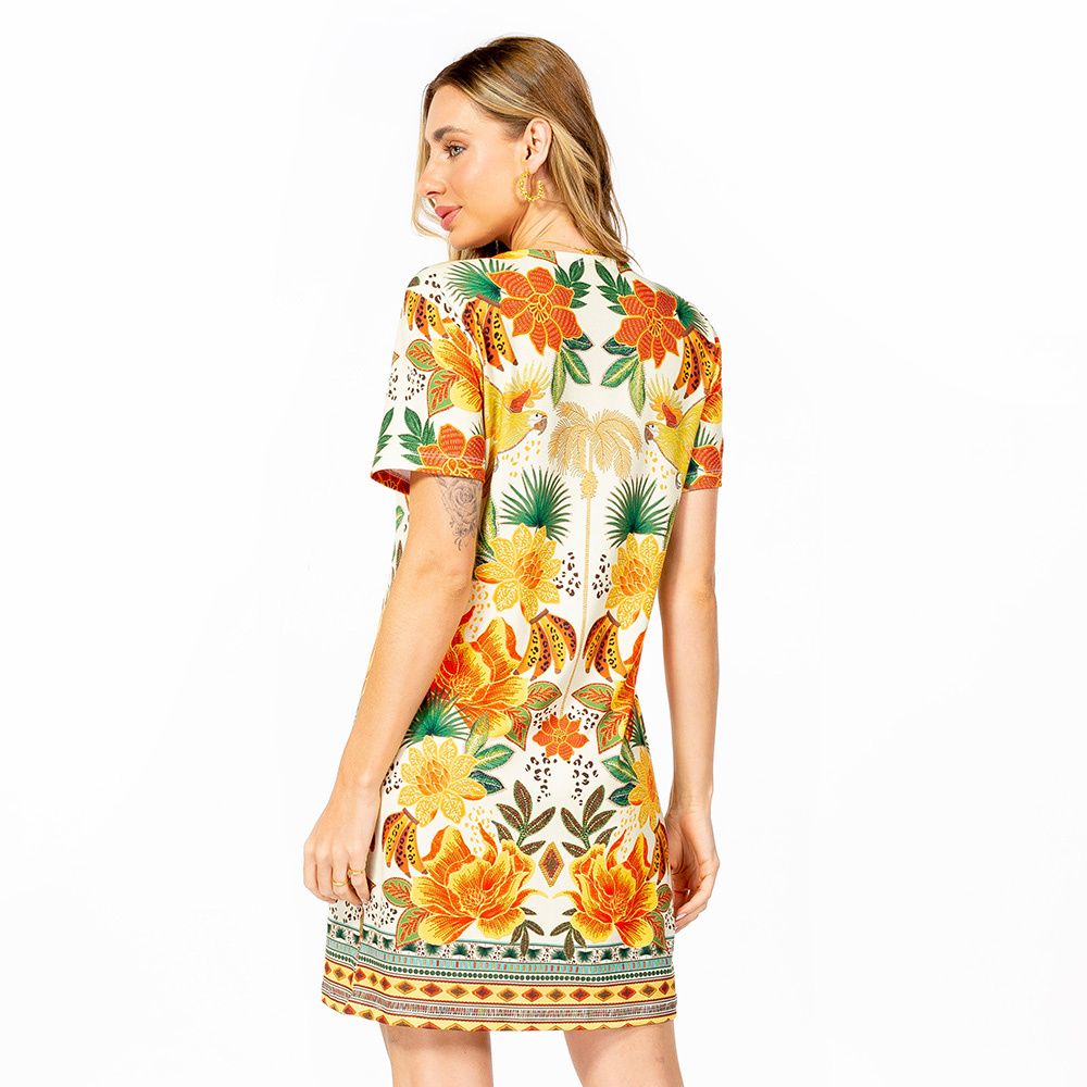 Vestido Floresta Banana Amarela Vestido Floresta Banana Amarela