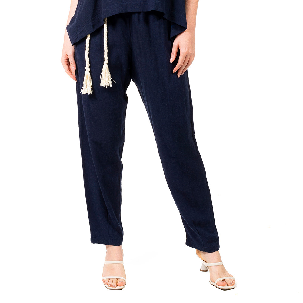 Calça Tropical Linho Marinho Calça Tropical Linho Marinho