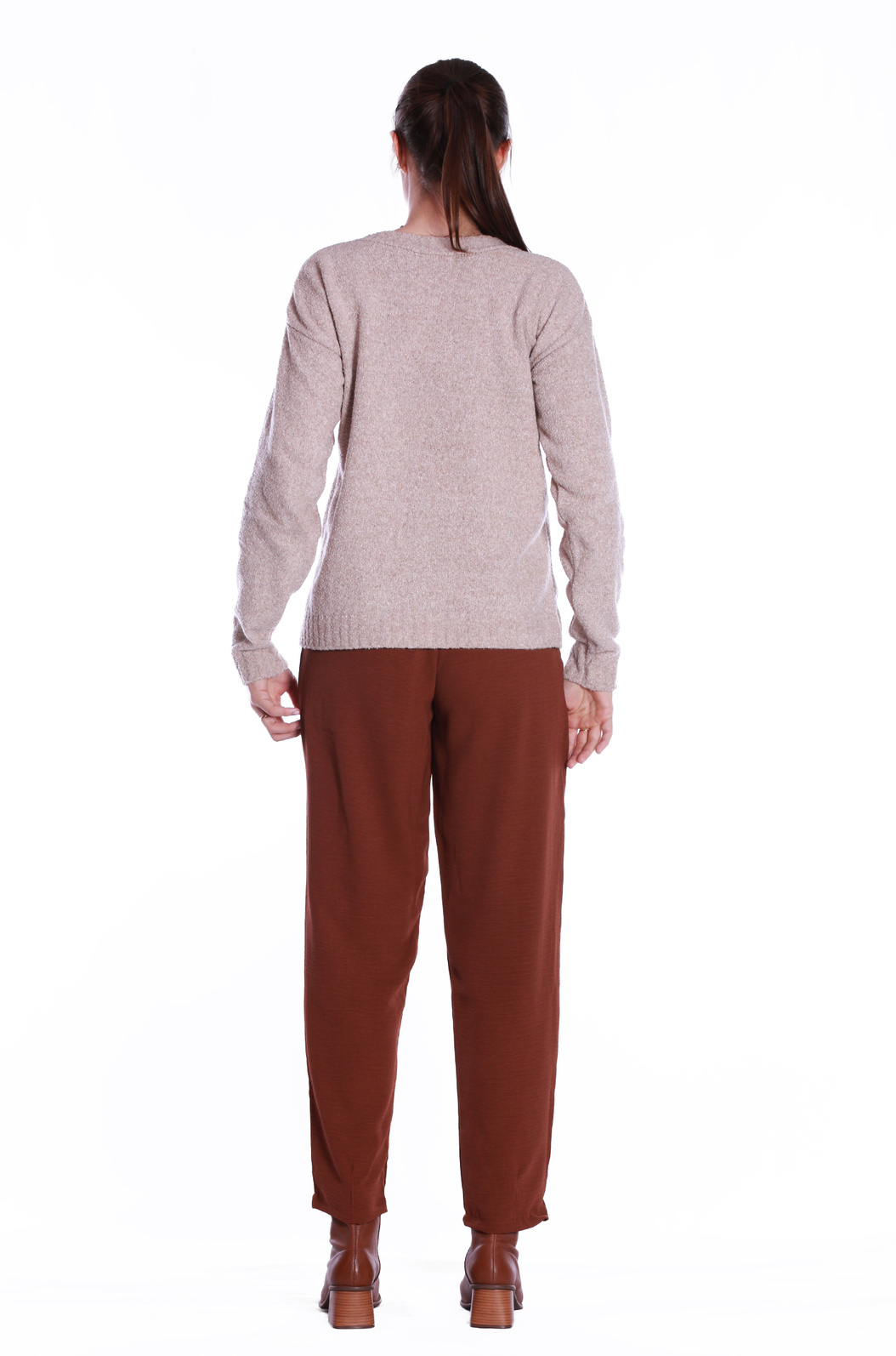 Blusão Tricô Jacquard Bege Arara Blusão Tricô Jacquard Bege Arara