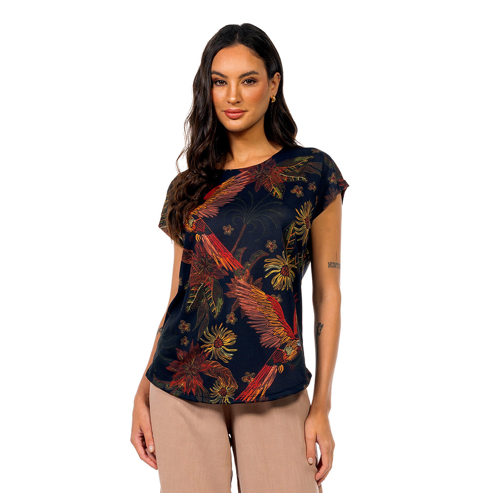 Blusa Jasmim Arara Flor Bordado Off Blusa Jasmim Arara Flor Bordado Off
