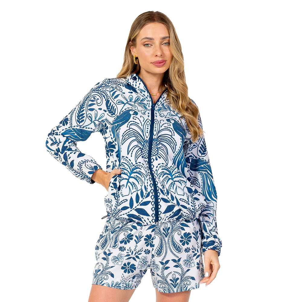 Jaqueta Corta Vento EcoVentura Araras Bordado Off