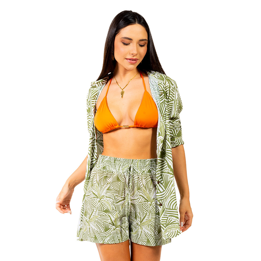 Camisa Alongada Atena Verão Bananeiras Vetor Fundo Off Camisa Alongada Atena Verão Bananeiras Vetor Fundo Off