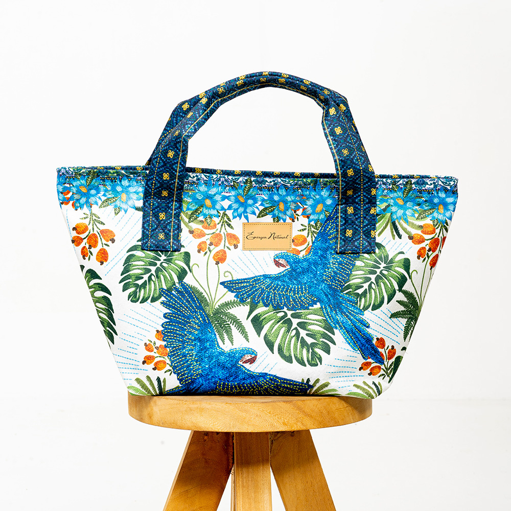 Bolsa Praia Arara Bordado Barra