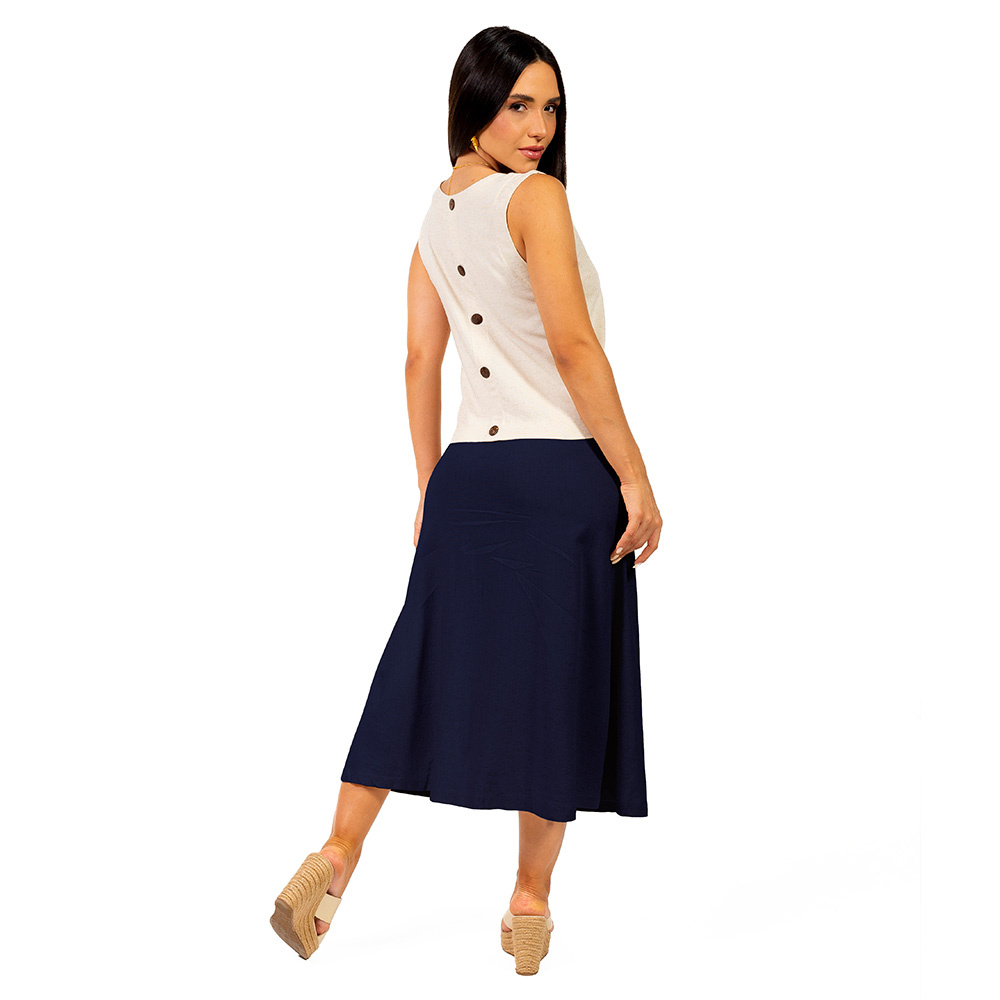 Saia Envelope Linho Ana Marinho Saia Envelope Linho Ana Marinho