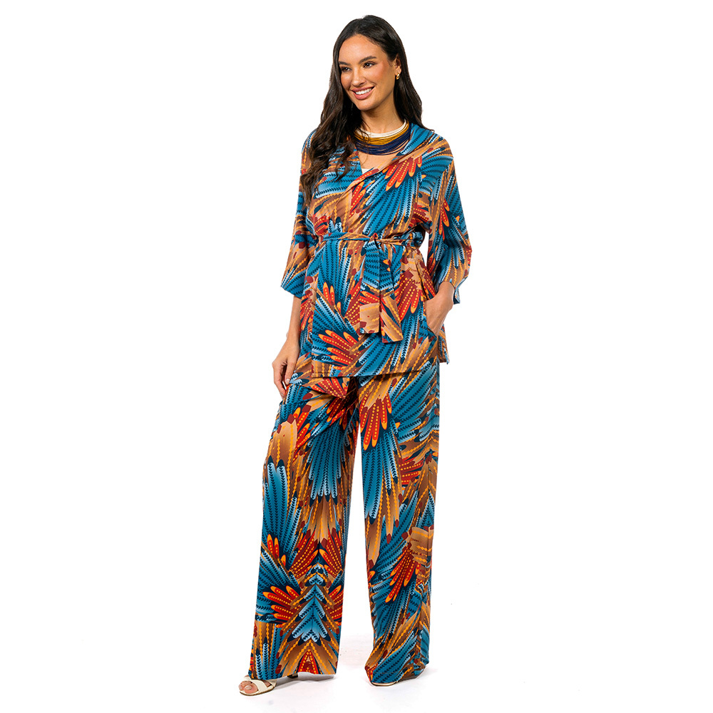 Kimono Raízes Araras Paraiso Floral