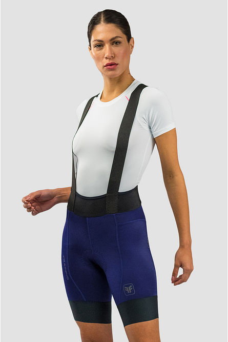 Bretelle ciclismo feminino Training azul Free Force