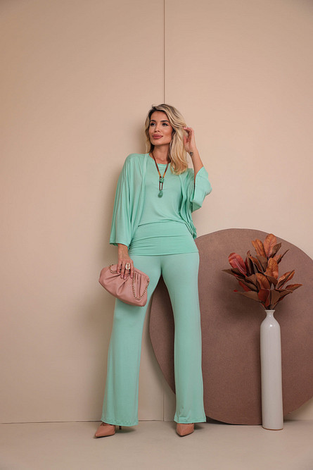 Conjunto Michele 3 Peças Vermelho Curaçau - Apresentação