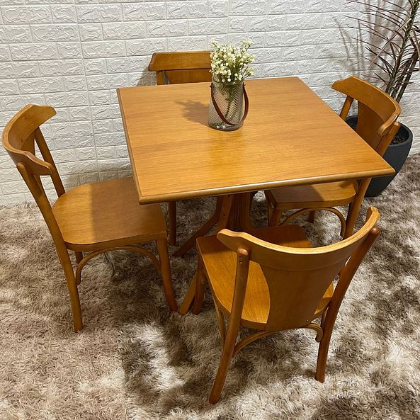 conjunto dobravel 70x70 com 4 cadeiras mel 5