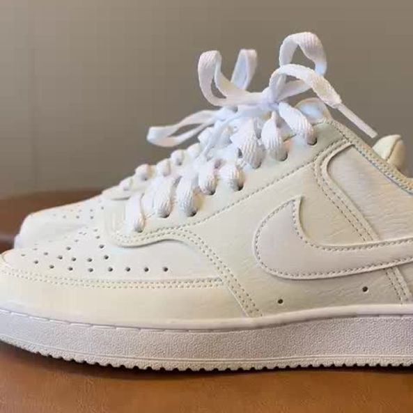 Court Vision Low Tenis Nike Feminino De Couro Branco Tênis Couro