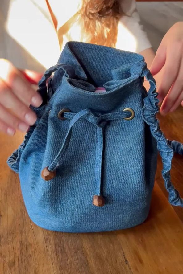 Jeans Reciclado Sacola Feita De CalÇa Jeans Jeans Reciclado Bolsas