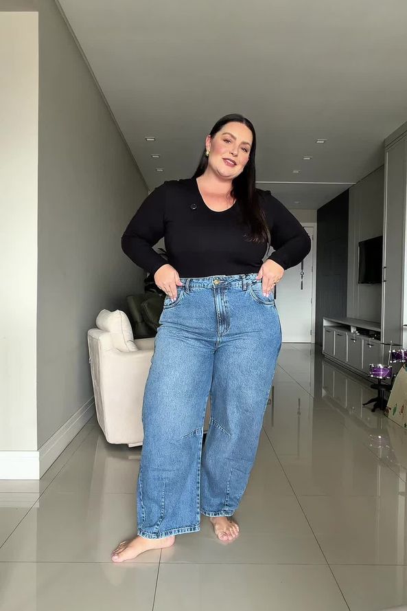 Calça Jeans Plus Size Barrel Jenni 787 Shirts