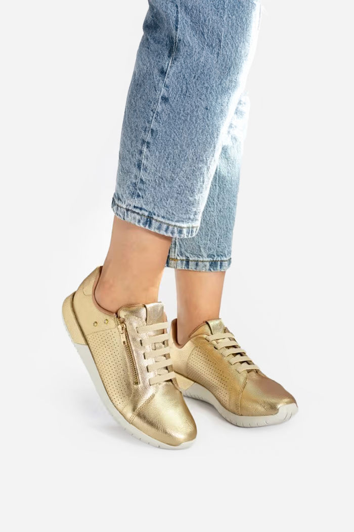 Tênis Usaflex Confortável e Prático Ouro