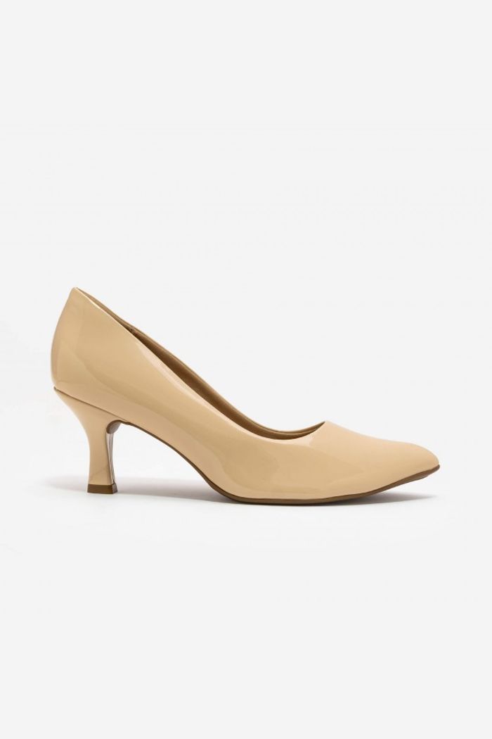 Scarpin Verniz com Salto Taça Amêndoa